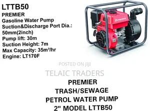 Premier Trash/Sewage Petrol Water Pump 2" Model Lttb50