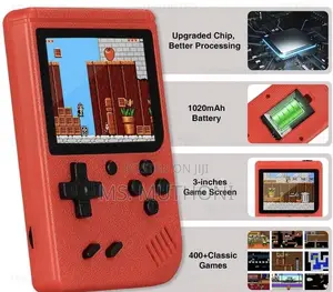 Kids Rechargeable Sup Mini" Red Handheld Game Console