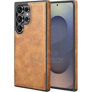 Case Upgraded Retro Leather Back Cover for Samsung Galaxy S26-Brown