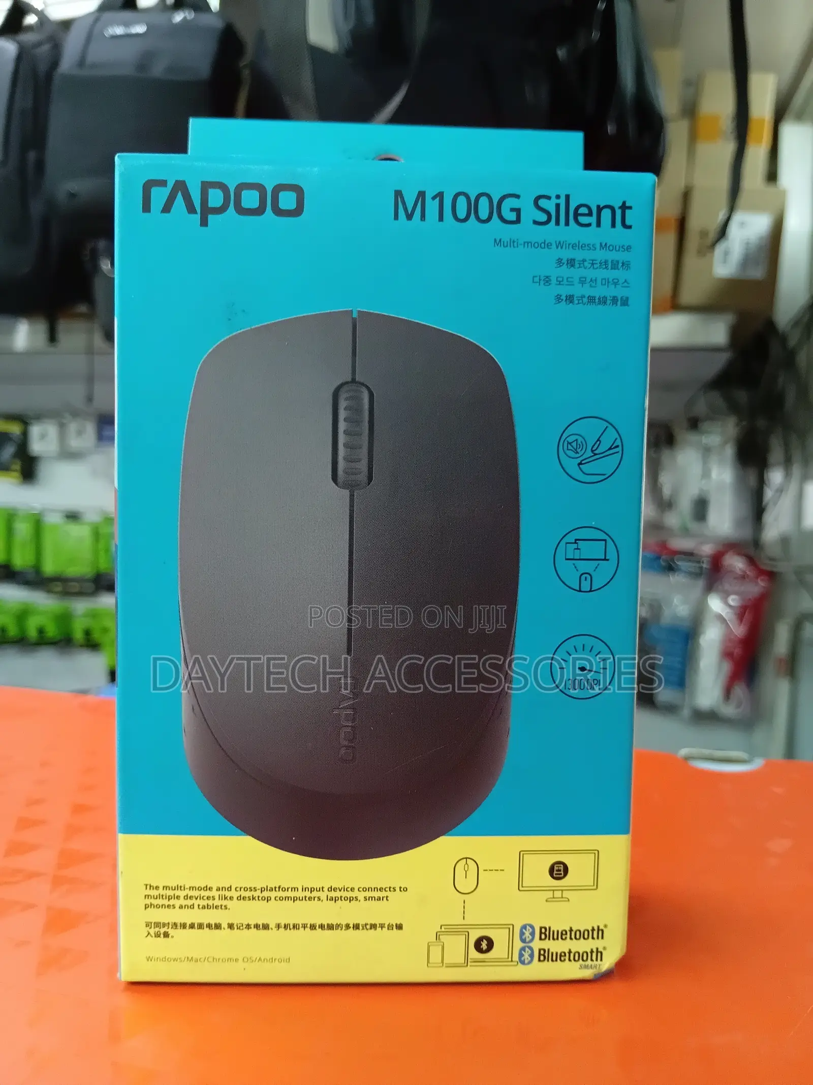 Rapoo M100g Multi Device Silent Bluetooth Mouse(Bt3.0+Bt4.0+Usb)