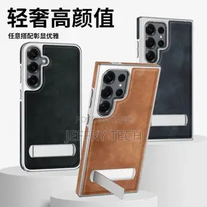 Leather Kickstand Case for S23 Ultra– Luxury Shockproof Magnetic