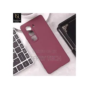 Cover Infinix Hot 50 Pro + (Plus) Liquid Silicone Phone Case-Maroon