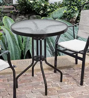 Outdoor Table: Wave Glass Patio Table With Umbrella Hole