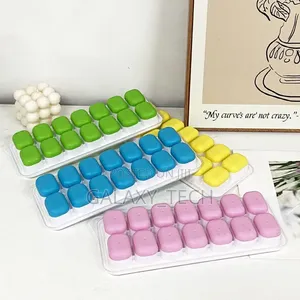 14 Holes Ice Cube Tray(Silicone Base Lid)
