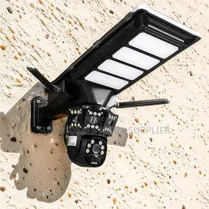 4g 360 Rotation Solar Camera With Outdoor Security Solar Street Light