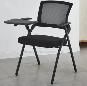 Black Visitor Training Chair With Writing Board