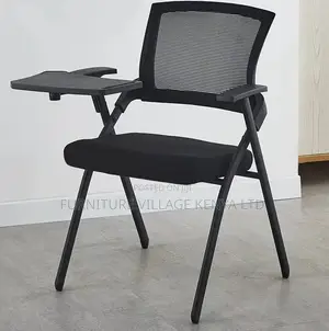 Black Visitor Training Chair With Writing Board