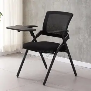 Black Visitor Training Chair With Writing Board