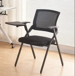 Black Visitor Training Chair With Writing Board
