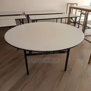Heavy Duty 1.5m Round Foldable Wooden Table