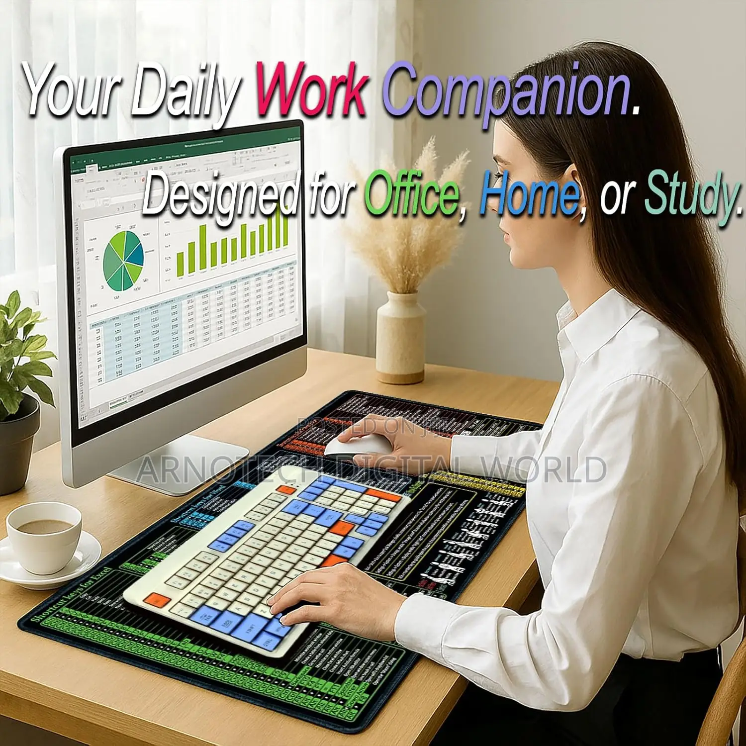 Excel Sheet Shortcut Guide Extended Mouse Pad