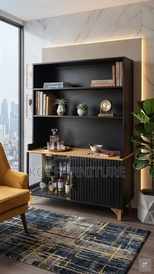 Storage Units; Modish Black High Freestanding Wine Cabinet