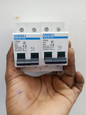 Andeli 100a Double Pole Isolator Switch | 2p Main Disconnect Switch
