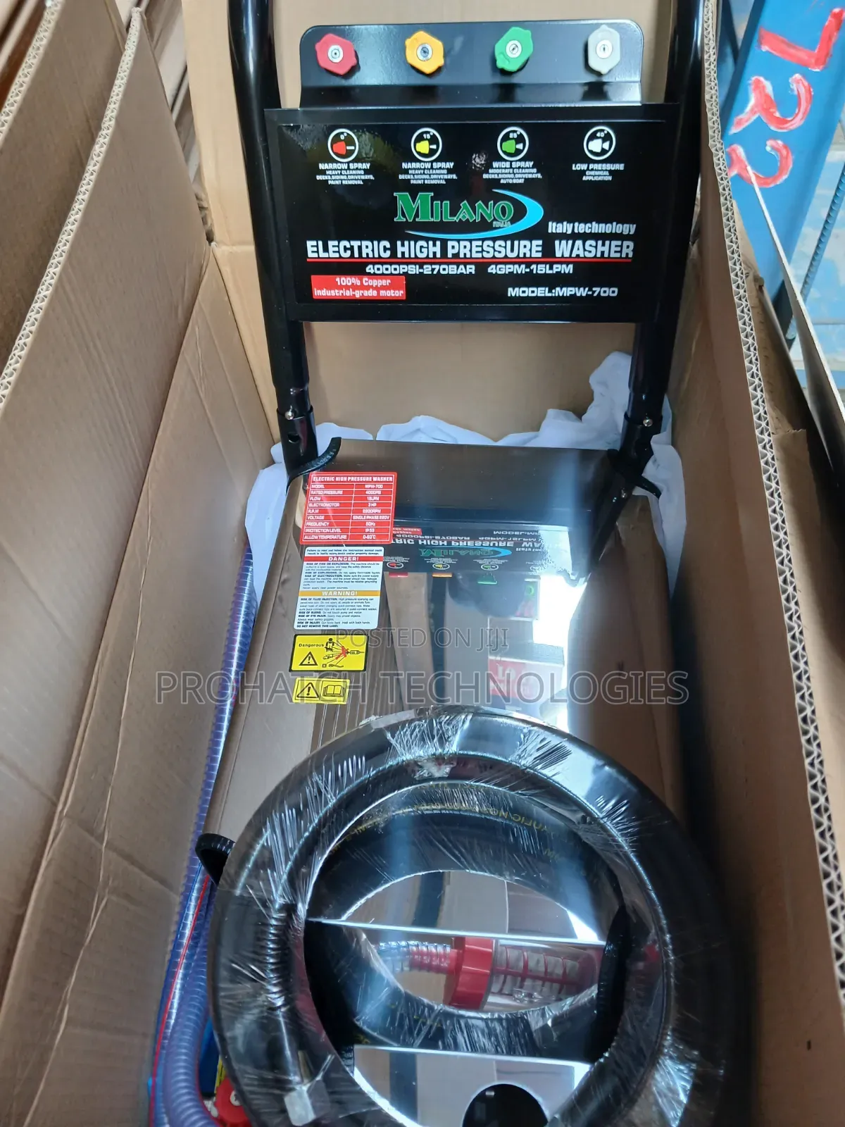 4000psi Millano Single Phase Electric Carwash Machine