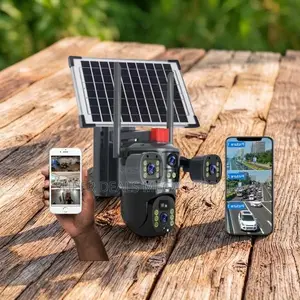 V380 Pro App 20mp Ultra Hd 4g PTZ Triple Lens Solar Camera