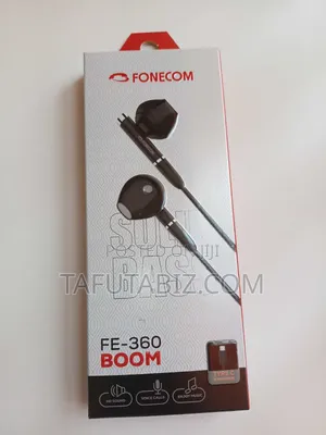 Fonecomfe-360 Boom Wired Earphone (Black)
