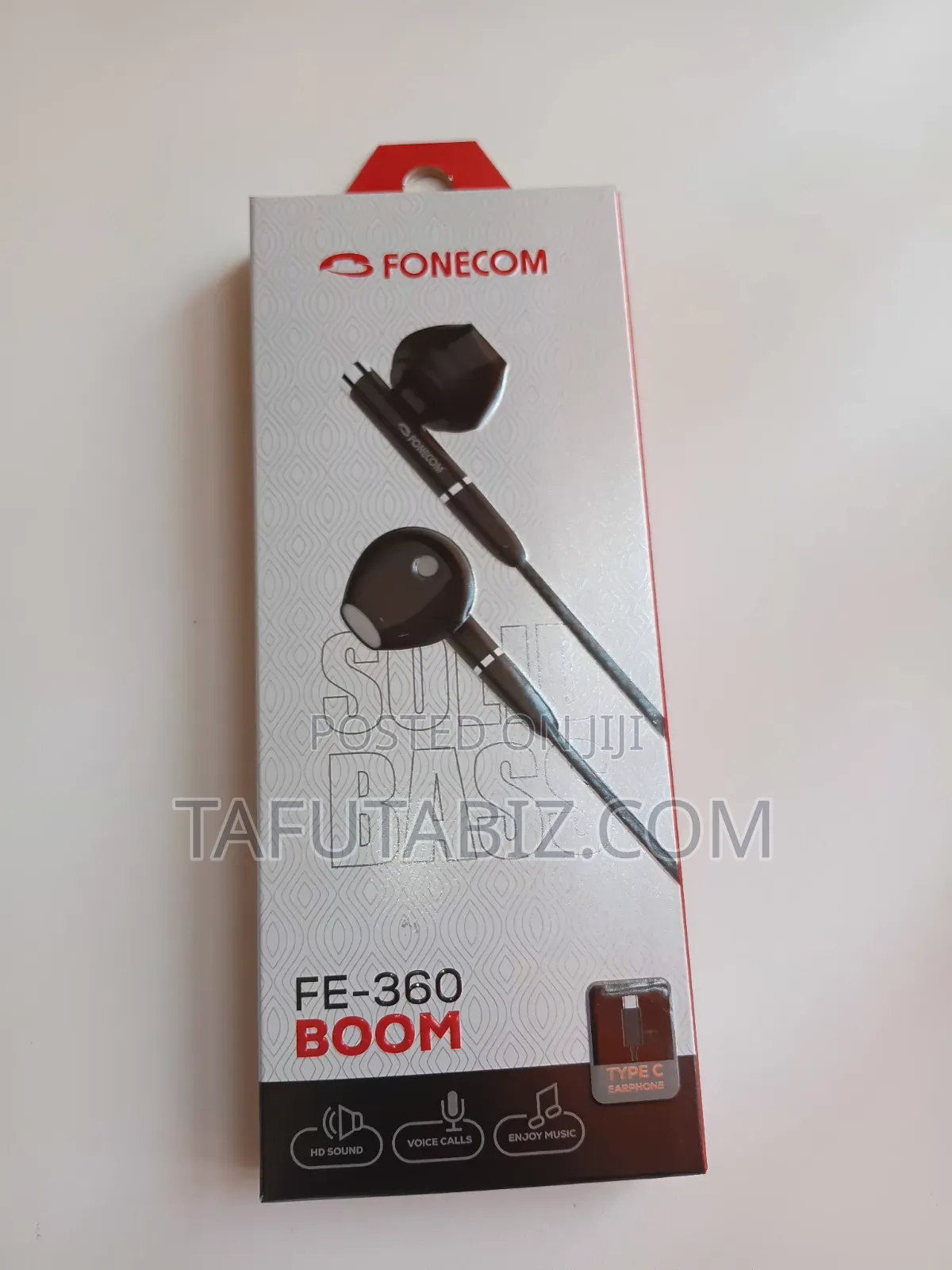 Fonecomfe-360 Boom Wired Earphone (Black)