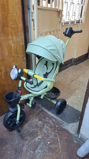 Kids Premium 3-in-1 Tricycle With Push Handle Canopy