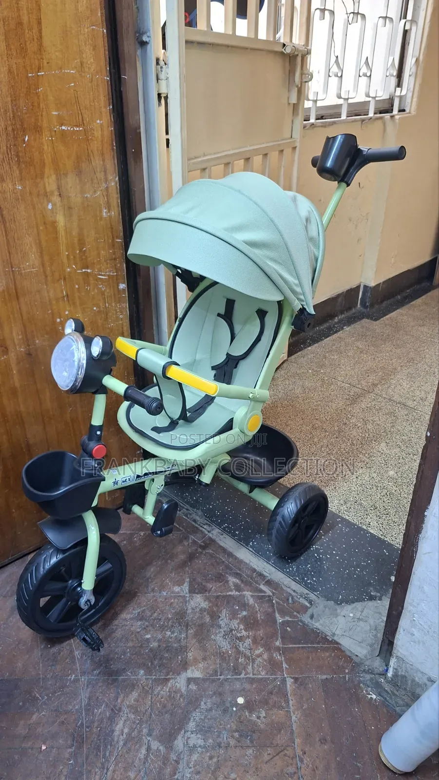 Kids Premium 3-in-1 Tricycle With Push Handle Canopy