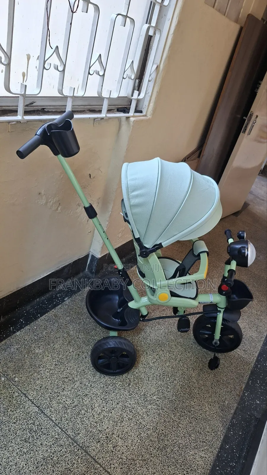 Kids Premium 3-in-1 Tricycle With Push Handle Canopy