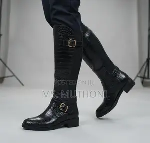 High Quality Black Knee-High Boots Boots Size 37-41