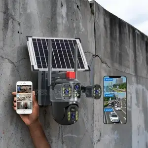 Weatherproof Housing 20mp Ultra Hd 4g PTZ Triple Lens Solar Camera