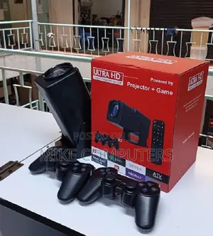 Hy320 Smart Projector With Wireless Controllers | Wifi 6 Android Tv