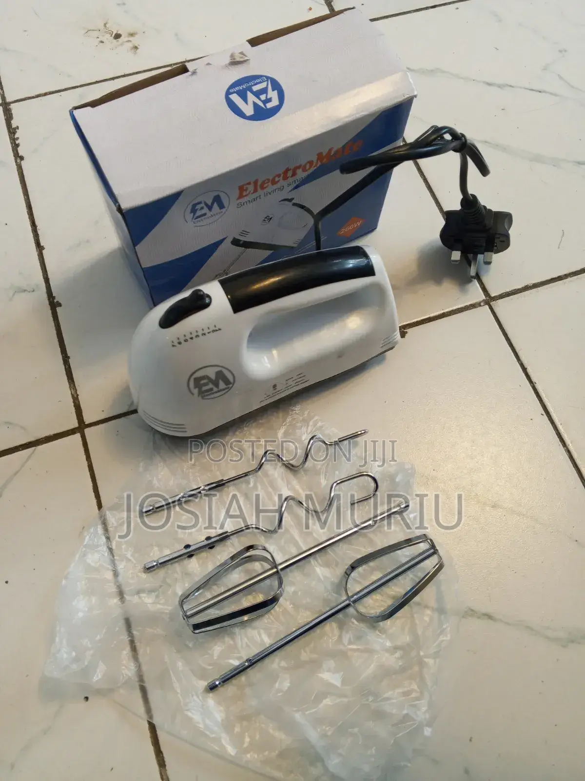 Electromate Portable 260w Egg Beater Hand Mixer