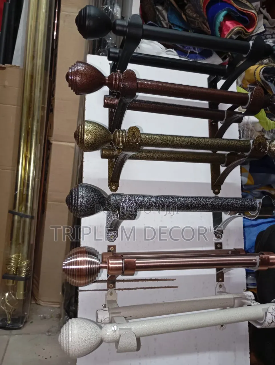 Rust Protected Metallic Jua Kali Curtain Rods