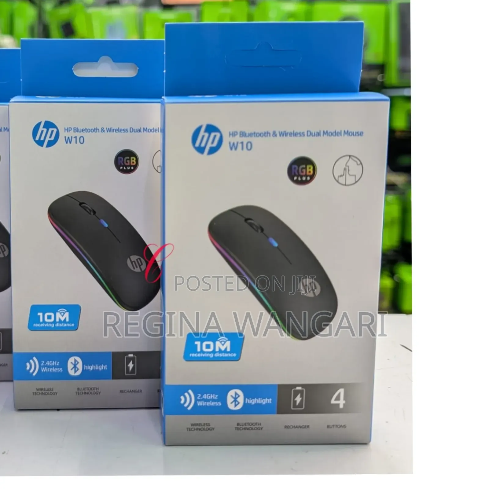 Hp W10 *Rechargeable Bluetooth Wireless Dual Model Mouse