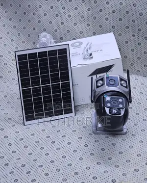 Dual Lens Two Screens 4g PTZ 360 CCTV Camera With Solar Night Vision