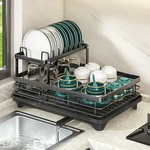 2-tier Dish Rack With Drainage Spout
