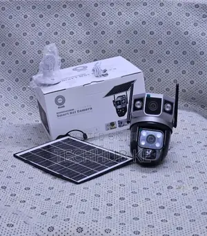 4g Solar Powered Wireless Camera, Dual Lens With Motion Detection,