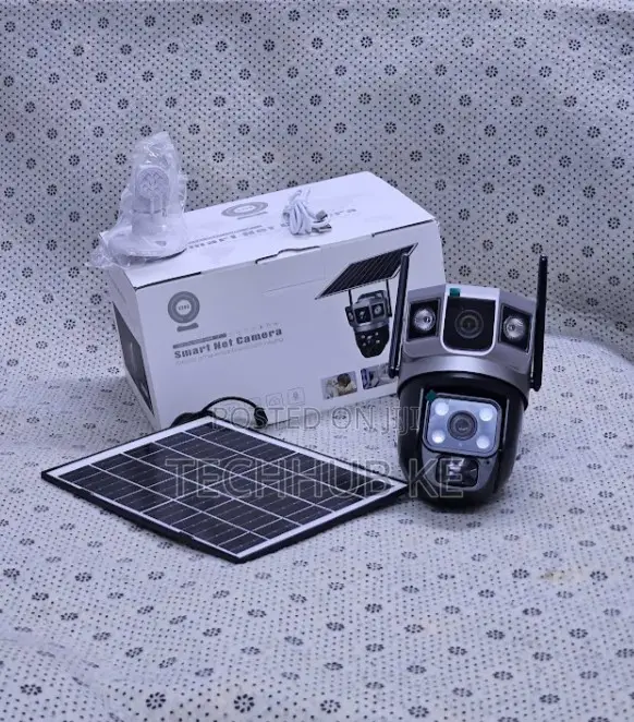 4g Solar Powered Wireless Camera, Dual Lens With Motion Detection,