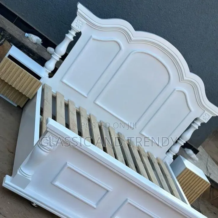 White Wooden/Board Bed Frame