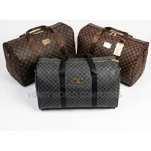 High-Quality Leather Travel Duffel Bag - Unisex Spacious, Durable,