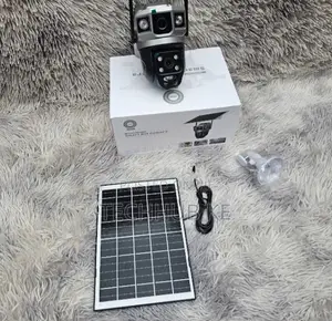 4g Dual Lens Solar PTZ Camera With Siren,Two Way Audio,Triple Screens