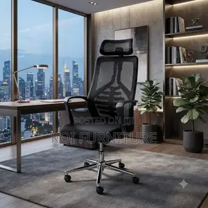 Office Chair; High Back Mesh Office Chair ~ Headrest, Lumbar Support