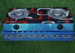 Olelon 2 Burner Gas Stove With Glass Surface
