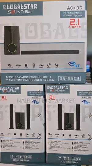 2.1ch Globalstar Sub Woofer System Bt/Usb/Fm Tall Boy