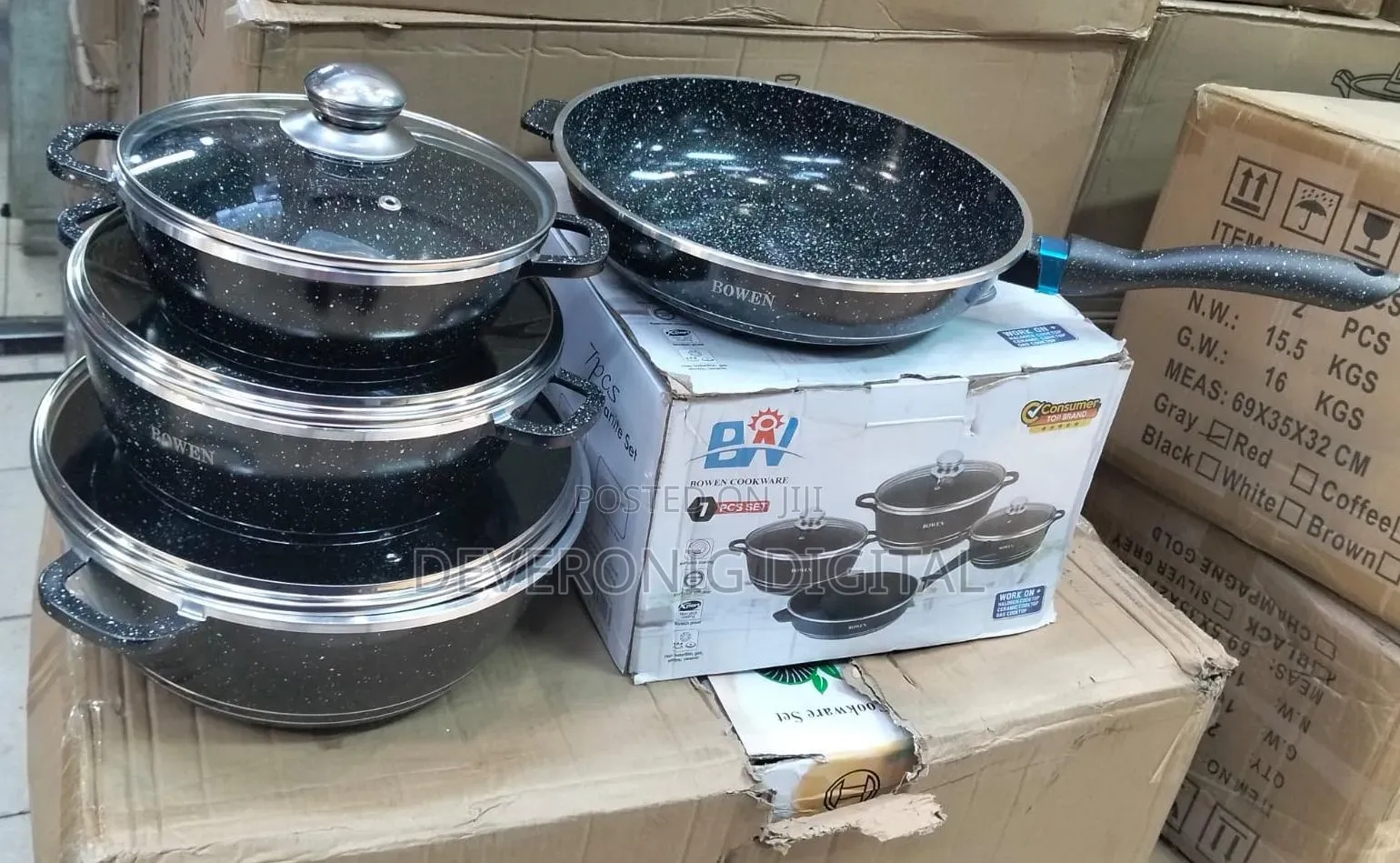 *Bmw Cookware Set 7 PCS !! 
*(Comes With a Free Pan