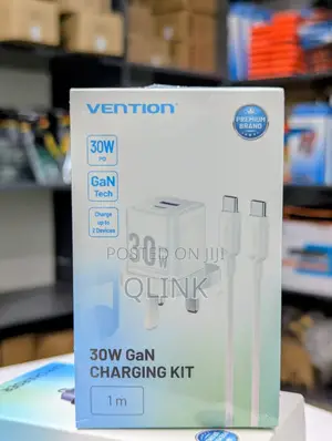 Vention 2-Port USB Gan Charger (30w/30w)