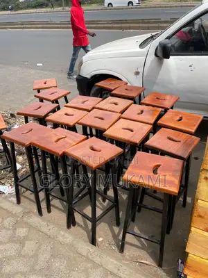Laboratory Stools Wooden Mahogany