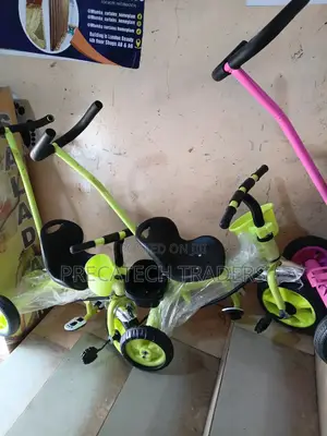 Baby Tricycle With Push Bar Storage Basket