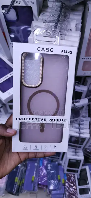 Samsung Galaxy A14 4g Metallic Gold-Colored Camera Lens Case