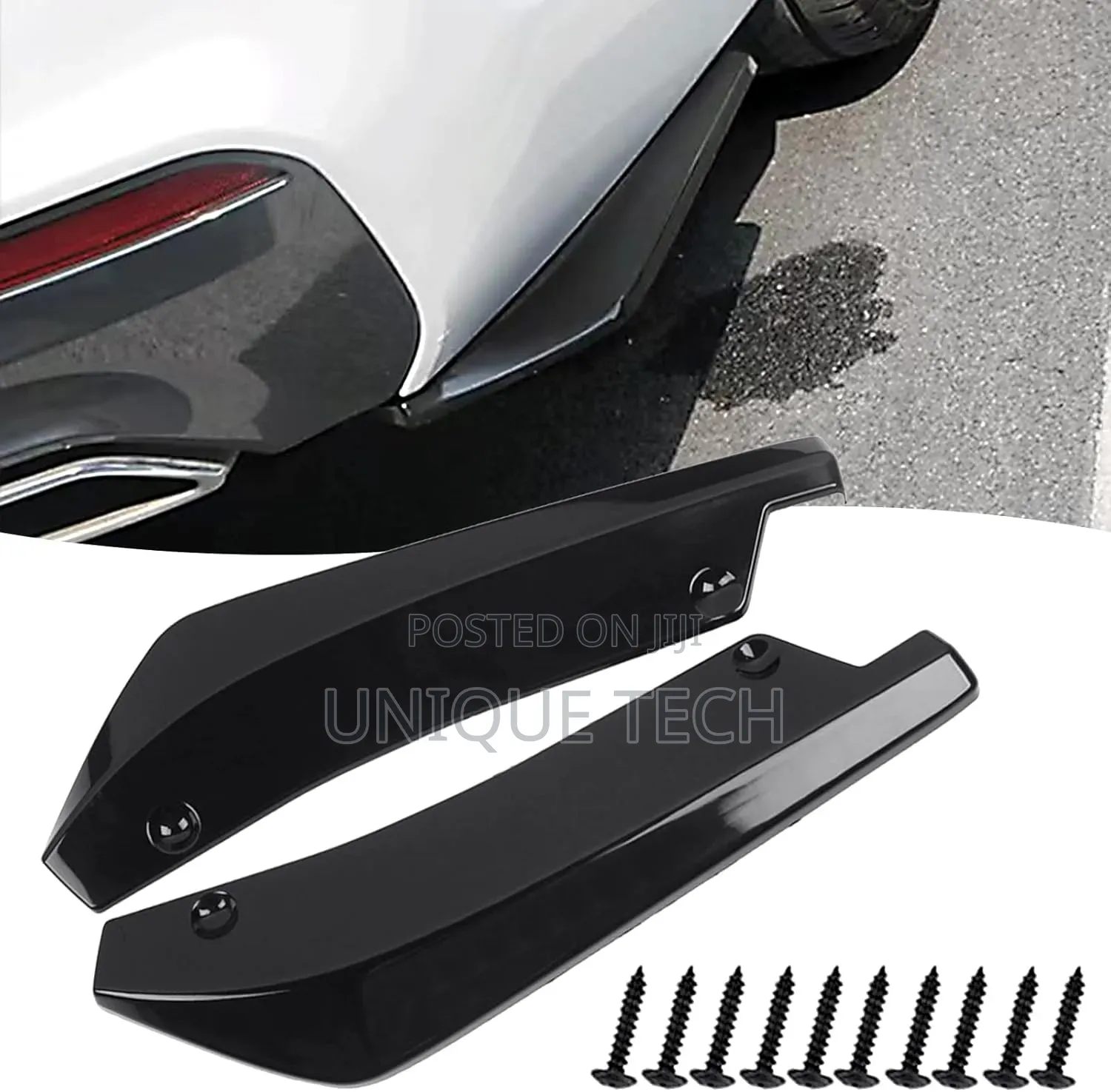 2pcs Rear Bumper Diffuser Splitters Rear Bumper Canards