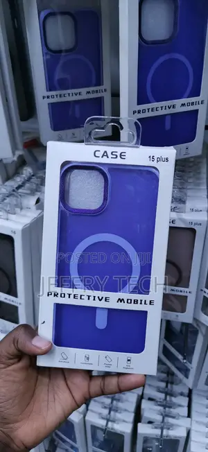 iPhone 15 Plus Translucent Purple Backing, Case