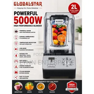 Globalstar Commercial Blender 5000 Watts Gs-1682 5000w 2litres
