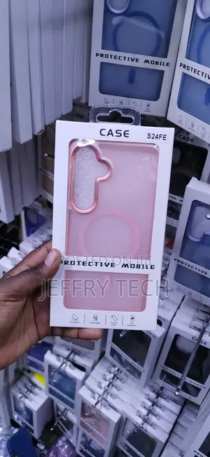Samsung Galaxy S24 Fe Metallic Pink Bumper Around the Camera Case