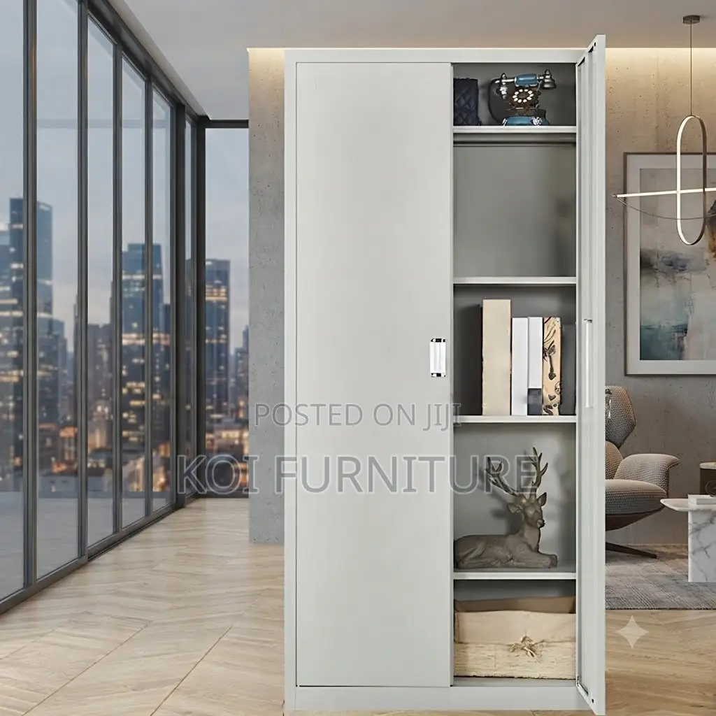 Office Cabinet; Heavy-Duty Steel Office Bookcase With Multi-Tier